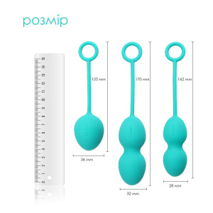 Набір вагінальних кульок зі зміщеним центром ваги Svakom Nova Green. Photo 2