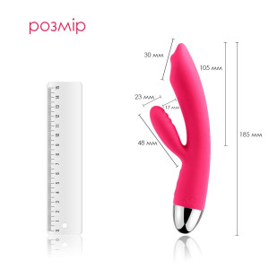 Вібратор-кролик із перлинною стимуляцією точки G Svakom Trysta Plum Red. Photo 2