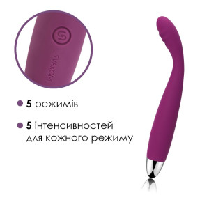 Тонкий вібратор точки G Svakom Cici Violet. Photo 3
