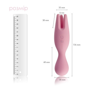 Подвійний вібратор для чутливих зон Svakom Nymph Pale Pink. Photo 2