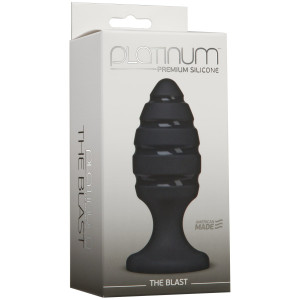 Анальний плаг зі спіральним каналом Doc Johnson Platinum Premium Silicone — The Blast — Black. Photo 2