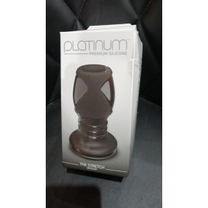 Анальний тунель Doc Johnson Platinum Premium Silicone - The Stretch Medium - Black  (м'ята упаковка). Photo 2