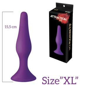 Анальная пробка на присоске MAI Attraction Toys №35 Purple, длина 15,5см, диаметр 3,8см. Photo 3
