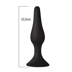 Анальная пробка на присоске MAI Attraction Toys №35 Black, длина 15,5см, диаметр 3,8см. Photo 2