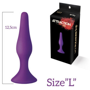 Анальная пробка на присоске MAI Attraction Toys №34 Purple, длина 12,5см, диаметр 3,2см. Photo 3