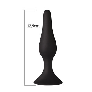 Анальная пробка на присоске MAI Attraction Toys №34 Black, длина 12,5см, диаметр 3,2см. Photo 2