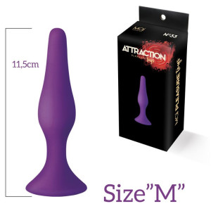 Анальная пробка на присоске MAI Attraction Toys №33 Purple, длина 11,5cм, диаметр 3см. Photo 3