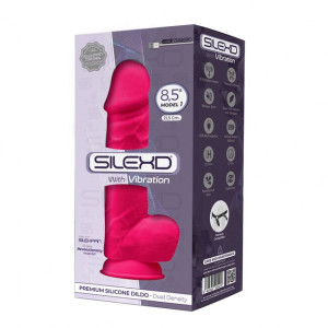 Фалоімітатор з вібрацією SilexD Norman Vibro Pink (MODEL 1 size 8,5in), двошаровий, діаметр 5 см. Photo 2