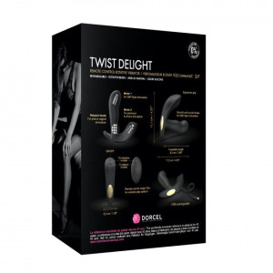 Універсальний вібратор з масажем перлами Dorcel TWIST DELIGHT. Photo 3