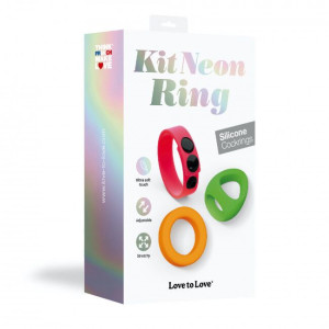 Набор ярких эрекционных колец Love To Love NEON RING KIT. Photo 3