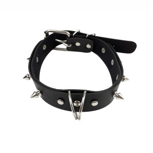 Нашийник з шипами та повідцем Art of Sex - Collar Spikes and Leash. Photo 2