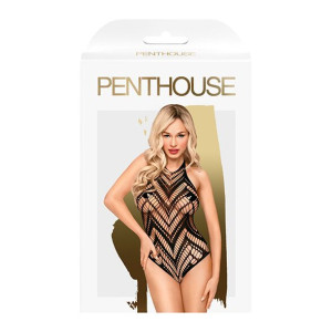 Боді з геометричним орнаментом Penthouse - Go Hotter Black XL. Photo 3