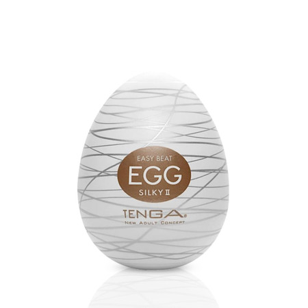 Мастурбатор-яйце Tenga Egg Silky II з рельєфом у вигляді павутини