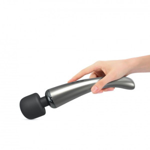 Потужний вібромасажер Dorcel Megawand Chrome Silver який перезаряджається, 160 режимів. Photo 2