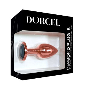 Металлическая анальная пробка с украшением в виде кристалла Dorcel - Diamond Plug Rose Gold S. Photo 3