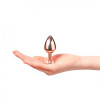 Металлическая анальная пробка с украшением в виде кристалла Dorcel - Diamond Plug Rose Gold S