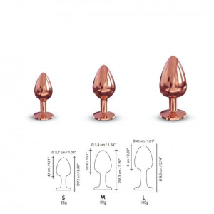Металлическая анальная пробка с украшением в виде кристалла Dorcel - Diamond Plug Rose Gold S. Photo 2
