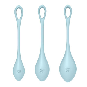 Набор йони бусин Satisfyer Yoni Power 2 Light Blue, диаметр 2-2,5-3см, вес 22-44-73гр. Photo 3