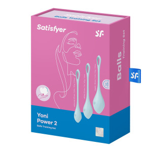 Набор йони бусин Satisfyer Yoni Power 2 Light Blue, диаметр 2-2,5-3см, вес 22-44-73гр. Photo 2