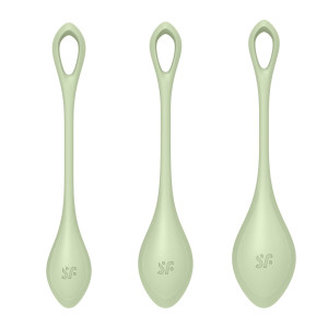 Набор йони бусин Satisfyer Yoni Power 2 Light Green, диаметр 2-2,5-3см, вес 22-44-73гр. Photo 3