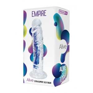 Прозорий фалоімітатор Alive Jelly Dildo Empire (м'ята упаковка). Photo 3