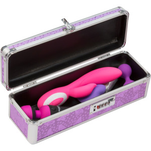 Кейс для зберігання секс-іграшок BMS Factory - The Toy Chest Lokable Vibrator Case Purple з кодовим . Photo 2