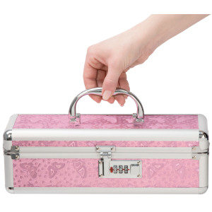 Кейс для зберігання секс-іграшок BMS Factory - The Toy Chest Lokable Vibrator Case Pink з кодовим за. Photo 3