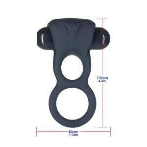 Двойное эрекционное кольцо с вибрацией Lux Active -Triad - Vibrating Dual Cock Ring, пульт ДУ. Photo 2