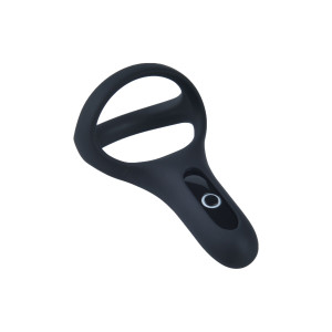 Двойное эрекционное кольцо Fun Town Rise Black, управление со смартфона. Photo 3