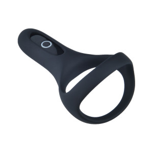 Двойное эрекционное кольцо Fun Town Rise Black, управление со смартфона. Photo 2