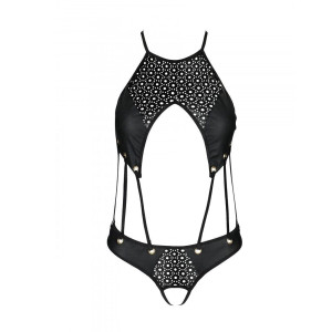 Розпродаж!!! Боді з екошкіри з ремінцями та перфорацією Tamaris Body black L/XL — Passion. Photo 3