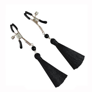 Затискач для сосків Art of Sex - Nipple clamps Black Tassels. Photo 3