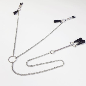 Затискач для сосків та клітора Art of Sex - Nipple and clit clamps Black Pearl. Photo 2