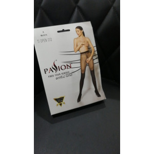 Колготки з відкритим доступом, подвійна щільність Passion TIOPEN 012 5 (20/40 den), black (м'ята упаковка!!!). Photo 2