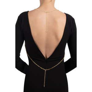 Золотистий ланцюжок для бюста Bijoux Pour Toi – Elena Gold зі стразами. Photo 2