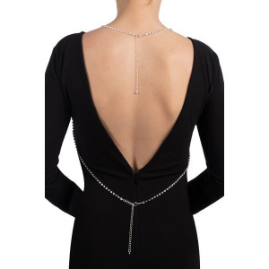 Сріблястий ланцюжок для бюста Bijoux Pour Toi – Elena Silver зі стразами. Photo 2