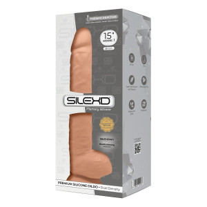 Фалоімітатор SilexD Kingston Flesh (MODEL 15in), двошаровий, силікон+Silexpan, діаметр 7 см. Photo 3