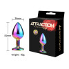 Металлическая анальная пробка MAI Attraction Toys №73 Rainbow