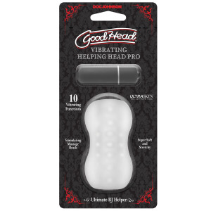 Мастурбатор з віброкулею Doc Johnson GoodHead – Vibrating Helping Head Pro – Frost. Photo 2