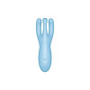 Кліторальний смарт вібратор Satisfyer Threesome 4 Blue з трьома пальчиками
