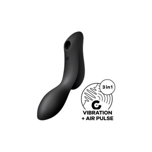 Вакуумний стимулятор з вібрацією Satisfyer Curvy Trinity 2 Black