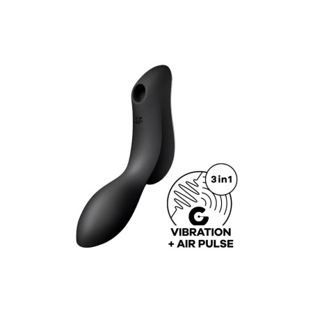 Вакуумний стимулятор з вібрацією Satisfyer Curvy Trinity 2 Black
