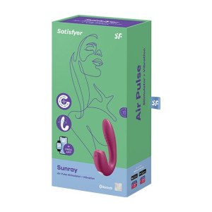 Вакуумний смарт-вібратор Satisfyer Sunray Berry, 4 положення стовбура. Photo 2