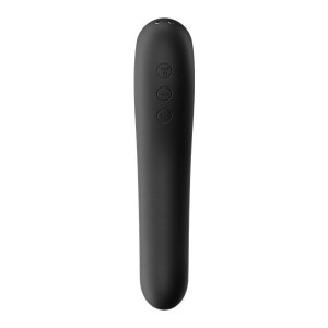 Вакуумный стимулятор с вибрацией Satisfyer Dual Kiss Black. Photo 3