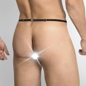 Чоловічі труси XS-2XL із силіконовою анальною пробкою Art of Sex - Joni plug panties size M Black. Photo 2