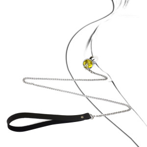 Металлическая анальная пробка Art of Sex Metal Anal Plug with Leash size M с поводком. Photo 2