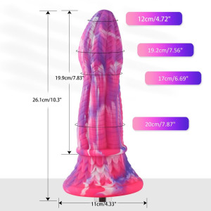 Фалоімітатор для секс-машин Hismith 10.3″ Silicone Monster Dildo Series, система кріплення KlicLok т. Photo 3