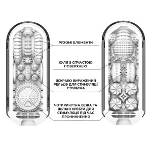 Мастурбатор Tenga Flip Zero Gravity Back, изменяемая интенсивность стимуляции, раскладной. Photo 3