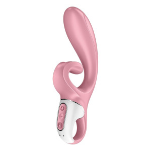 Смартвібратор-кролик Satisfyer Hug Me Pink, 2 мотори, діаметр 4,2см, широка кліторальна частина. Photo 2