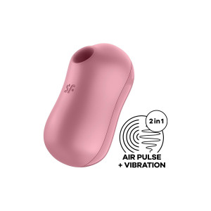 Вакуумный стимулятор с вибрацией Satisfyer Cotton Candy Light Red. Photo 2